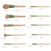 10PCs Wooden Green Makeup Brush Set - Image 2
