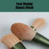 10PCs Wooden Green Makeup Brush Set - Image 3