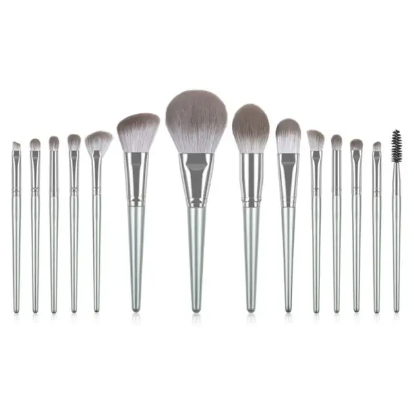 14PCs Silver Makeup Brush Set