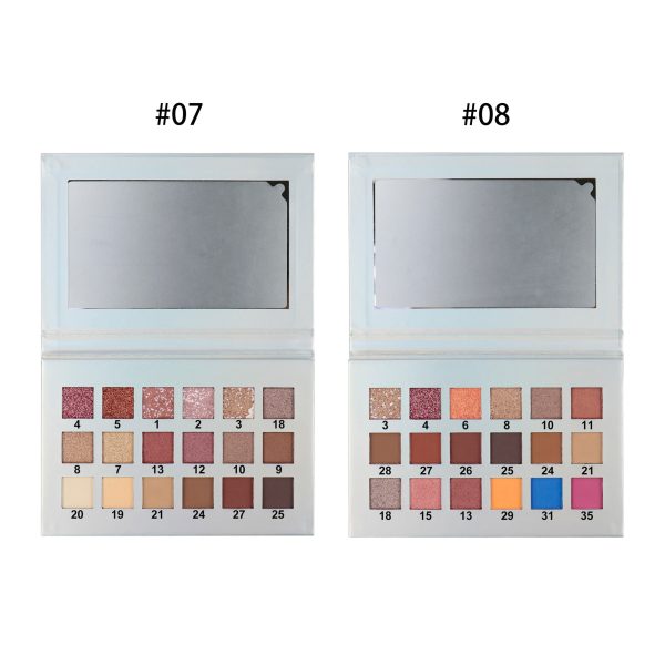 18 Shades Fixed Square Pan Holographic Eyeshadow Palette