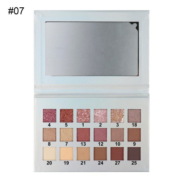 18 Shades Fixed Square Pan Holographic Eyeshadow Palette 3