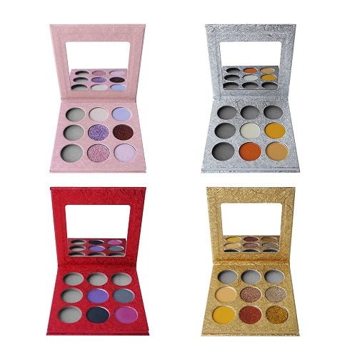 Name your own eyeshadow palette with AQ Gimel, the best vegan private label cosmetics vendor, high pigment eyeshadow formula, high quality packaging.