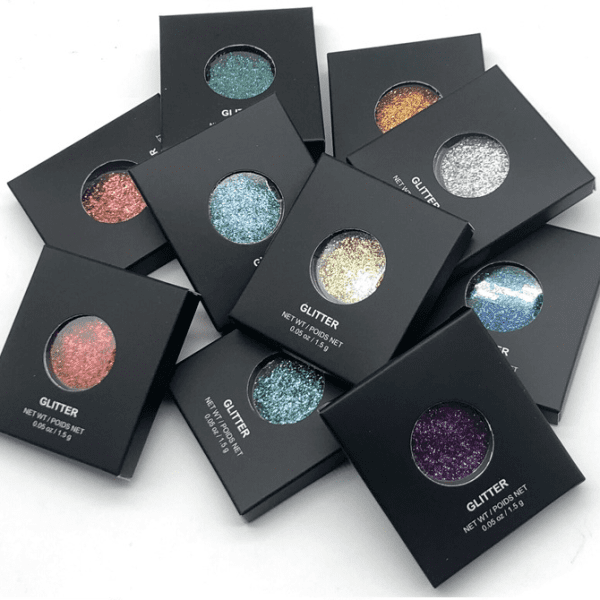 build your own eyeshadow palette brand by printing your own design on palette, AQ Gimel cosmetics requires no minimum order to build your own makeup brand