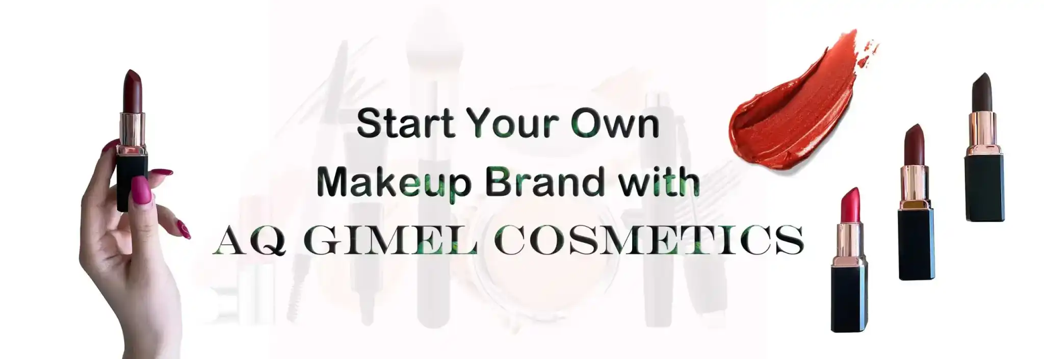 make your own makeup brand with AQ Gimel, the best vegan private label cosmetics, private label vegan makeup manufacturer no minimum