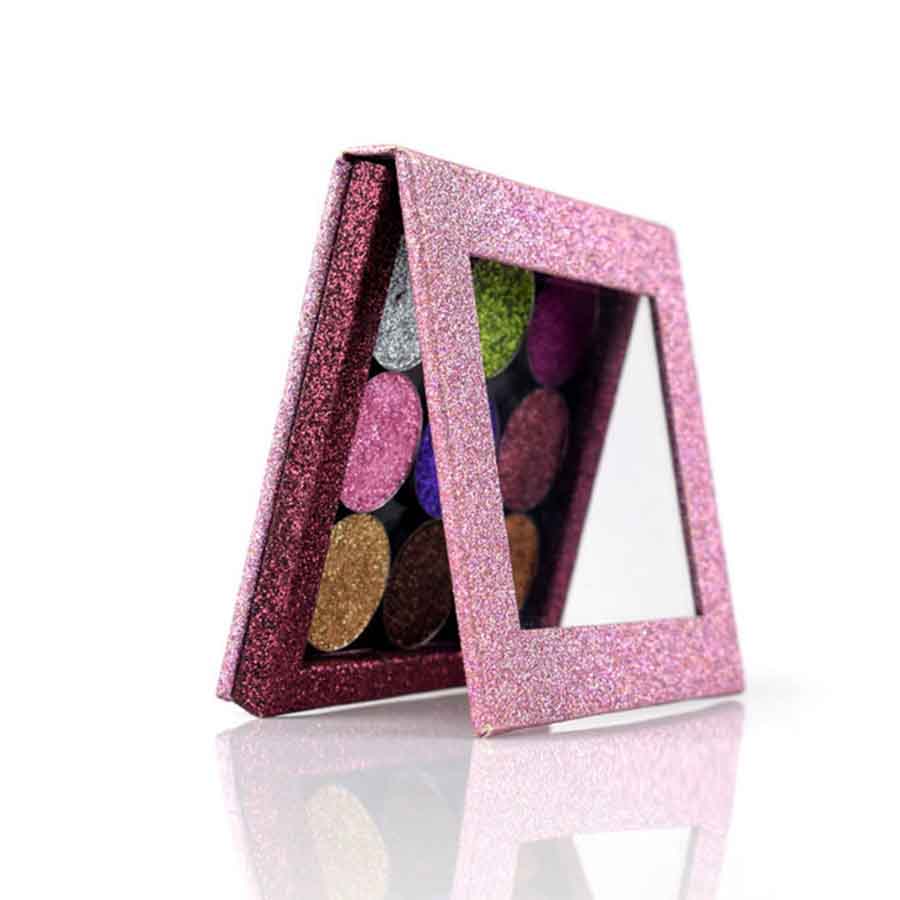 Start your own magnetic eyeshadow palette with AQ Gimel, the best private label high end empty magnetic eyeshadow palette with your own logo printed vendor.