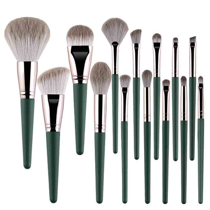 14PCs Makeup Brush Set Log Handle