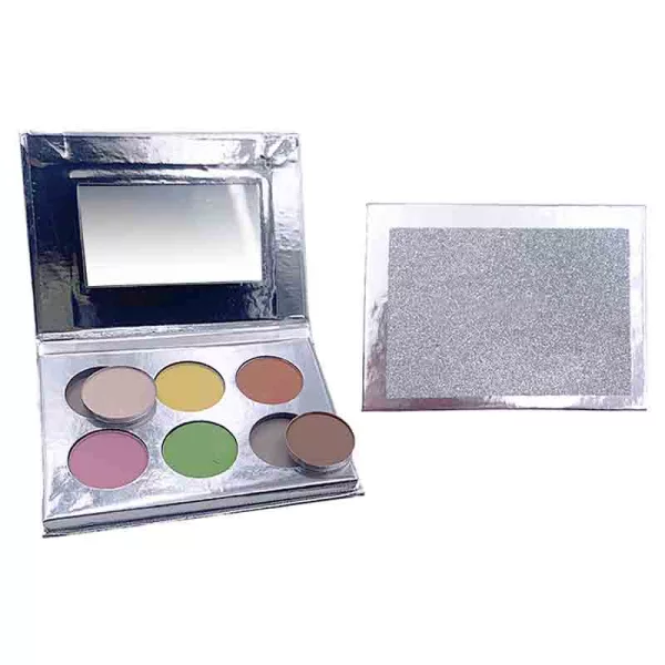 6 Shades DIY Round Pan Glitter Eyeshadow Palette