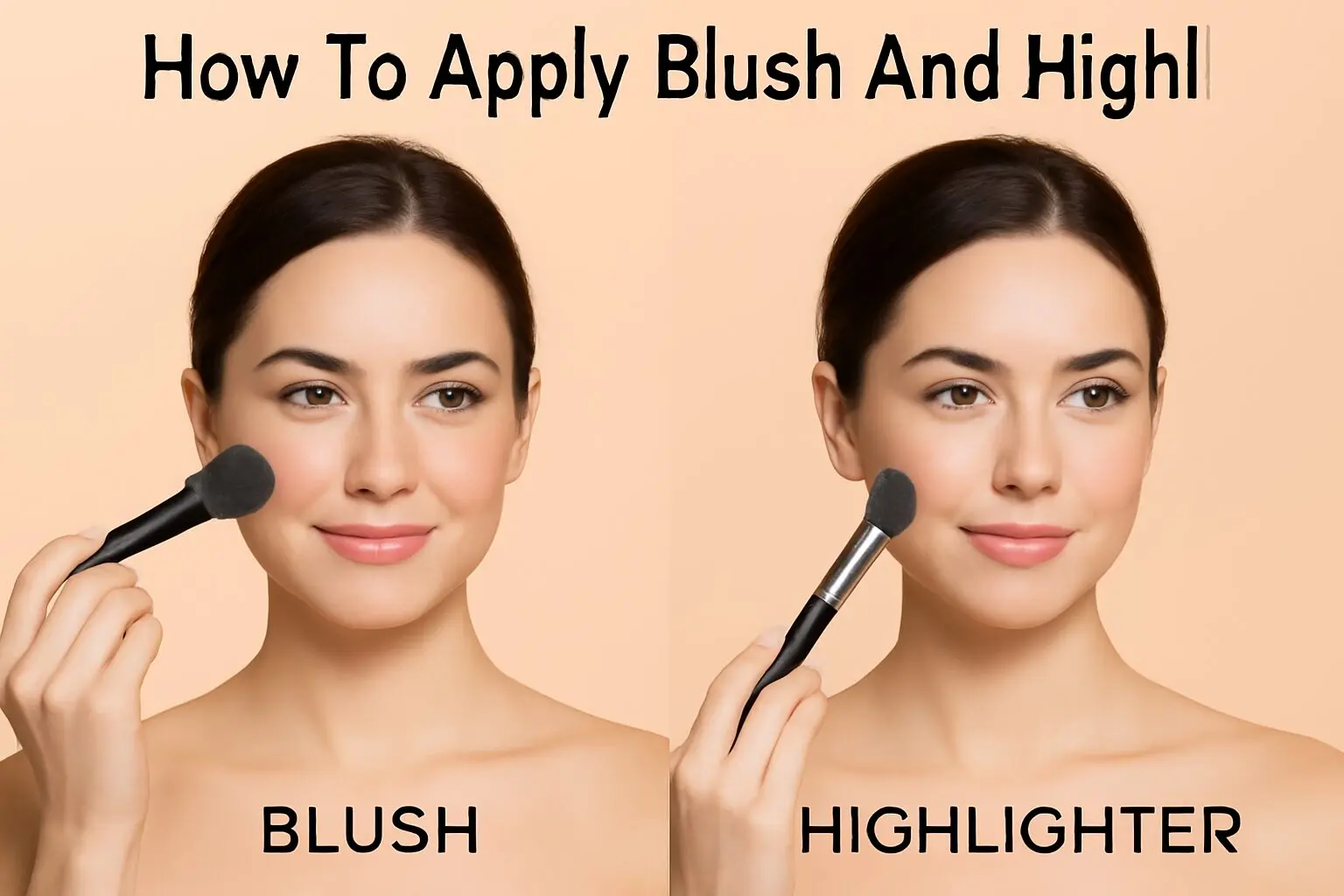 How To Apply Blush And Highlighter