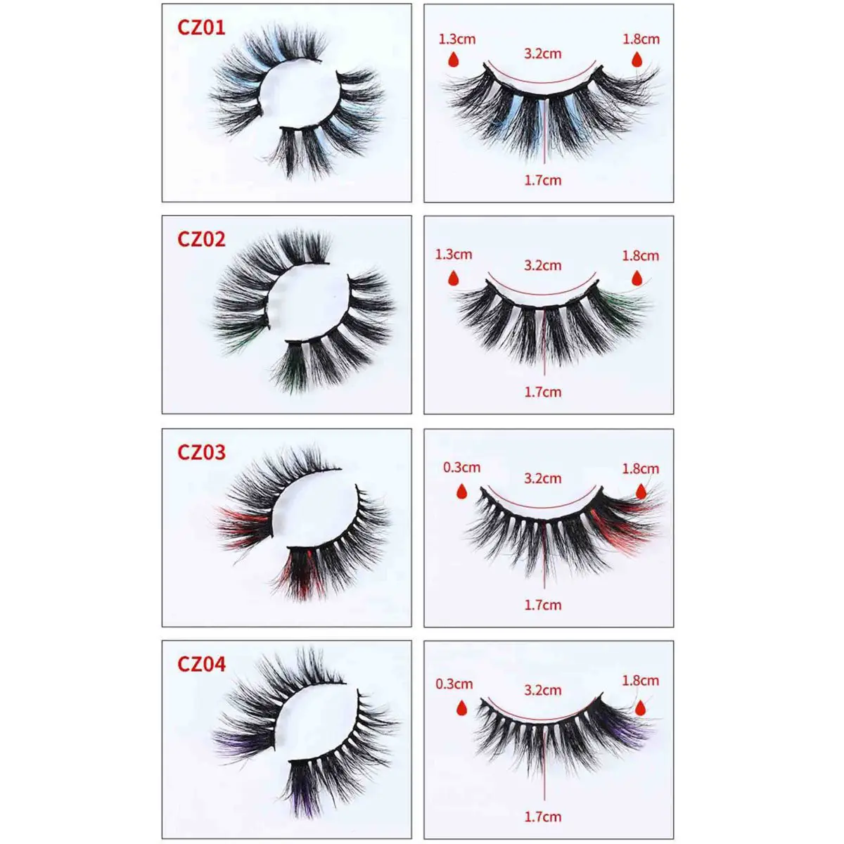 Colorful False Mink Eyelashes - Image 3