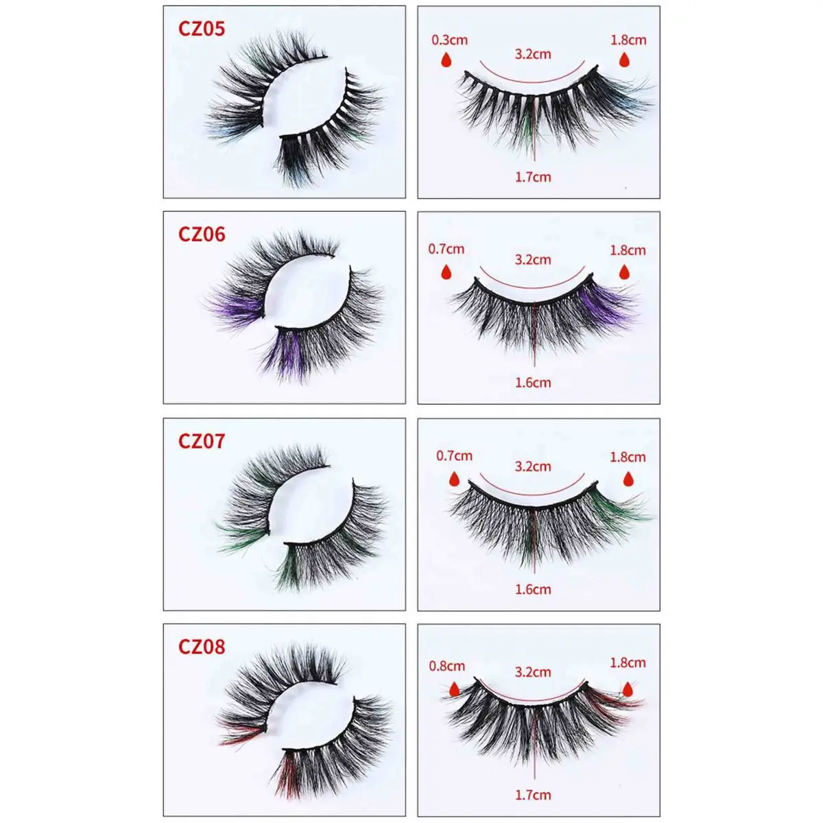 Colorful False Mink Eyelashes - Image 4