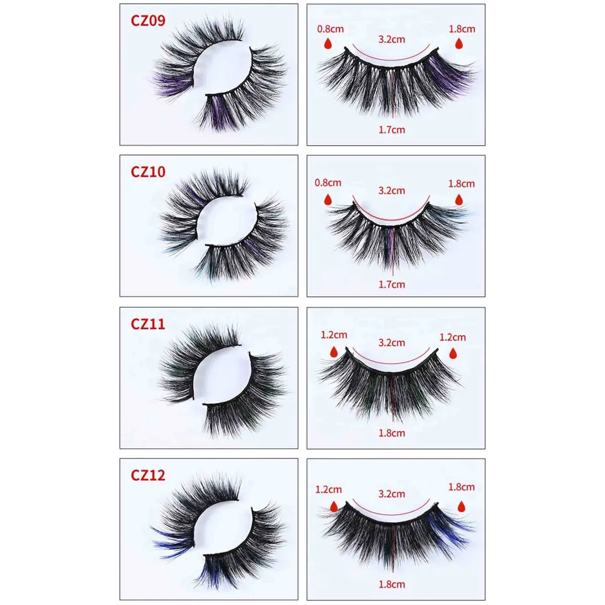 Colorful False Mink Eyelashes - Image 5