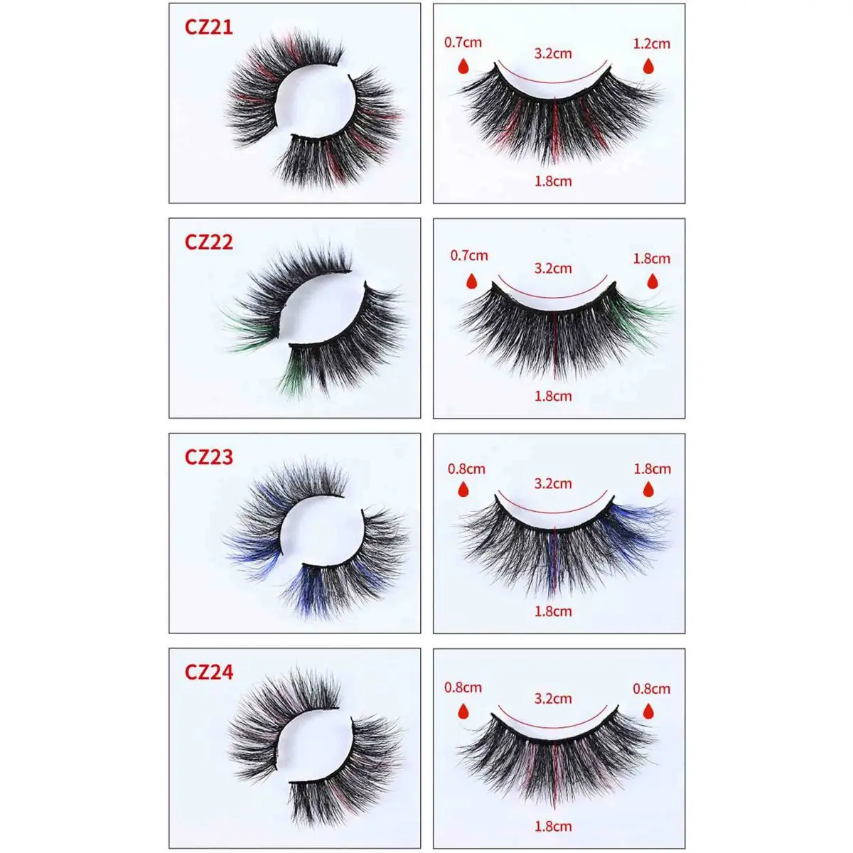 Colorful False Mink Eyelashes - Image 8