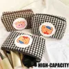Houndstooth Cartoon Cosmetic Bag - Image 3