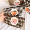 Houndstooth Cartoon Cosmetic Bag