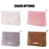 Imitation Rabbit Velvet Flat Cosmetic Bag - Image 2