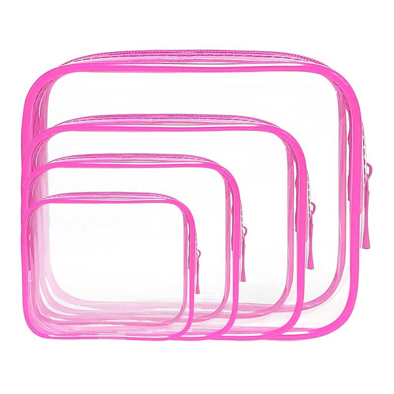 Pink PVC Makeup Bag