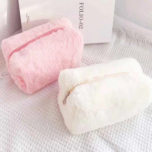 Plush Macaron Cosmetic Bag